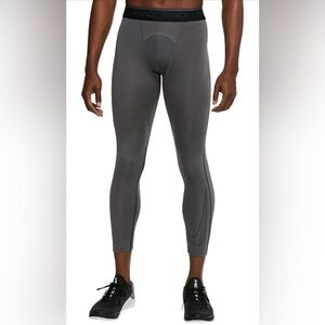 NWT Nike Men's Pro Dri-Fit 3/4 Length Training Tights - Grey (S)